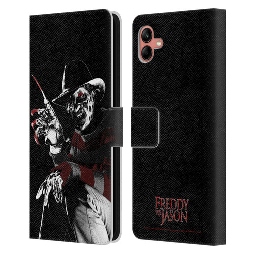 Freddy VS. Jason Graphics Freddy Leather Book Wallet Case Cover For Samsung Galaxy A04 (2022)
