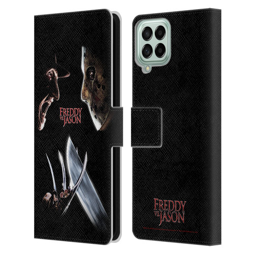 Freddy VS. Jason Graphics Freddy vs. Jason Leather Book Wallet Case Cover For Samsung Galaxy M33 (2022)