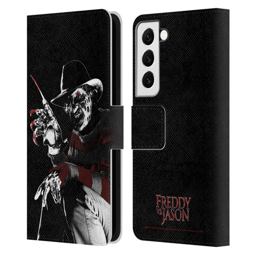 Freddy VS. Jason Graphics Freddy Leather Book Wallet Case Cover For Samsung Galaxy S22 5G