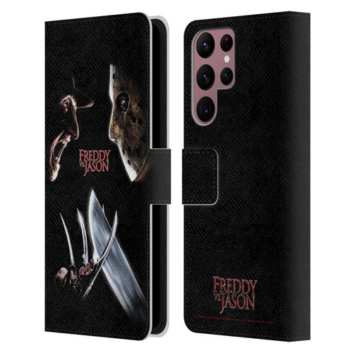 Freddy VS. Jason Graphics Freddy vs. Jason Leather Book Wallet Case Cover For Samsung Galaxy S22 Ultra 5G