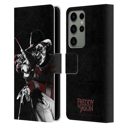 Freddy VS. Jason Graphics Freddy Leather Book Wallet Case Cover For Samsung Galaxy S23 Ultra 5G