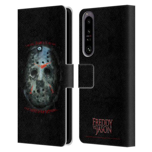 Freddy VS. Jason Graphics Jason's Birthday Leather Book Wallet Case Cover For Sony Xperia 1 IV