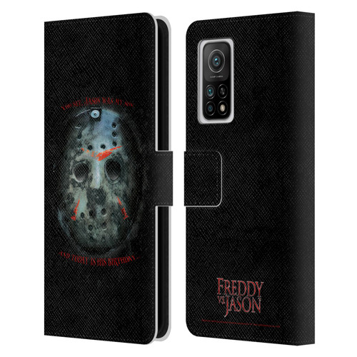 Freddy VS. Jason Graphics Jason's Birthday Leather Book Wallet Case Cover For Xiaomi Mi 10T 5G