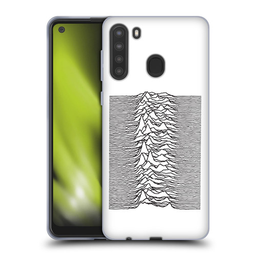 Joy Division Graphics Pulsar Waves Soft Gel Case for Samsung Galaxy A21 (2020)