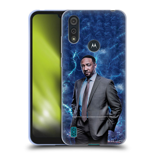 Black Lightning Characters William Henderson Soft Gel Case for Motorola Moto E6s (2020)