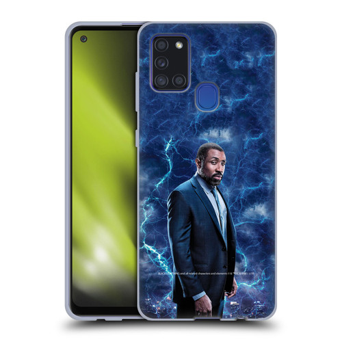 Black Lightning Characters Jefferson Pierce Soft Gel Case for Samsung Galaxy A21s (2020)