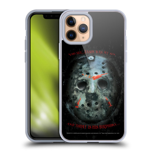 Freddy VS. Jason Graphics Jason's Birthday Soft Gel Case for Apple iPhone 11 Pro