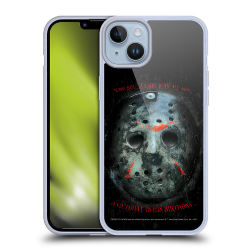 Freddy VS. Jason Graphics Jason's Birthday Soft Gel Case for Apple iPhone 14 Plus