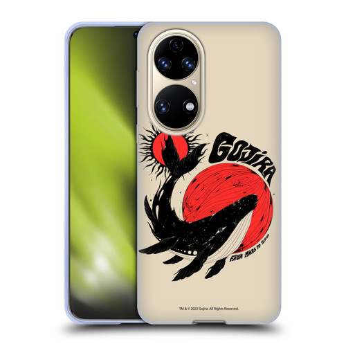 Gojira Graphics Whale Sun Moon Soft Gel Case for Huawei P50