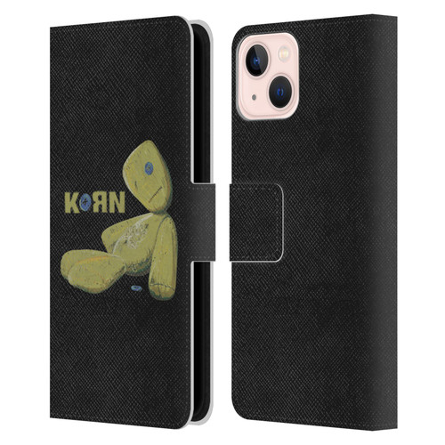 Korn Graphics Issues Doll Leather Book Wallet Case Cover For Apple iPhone 13