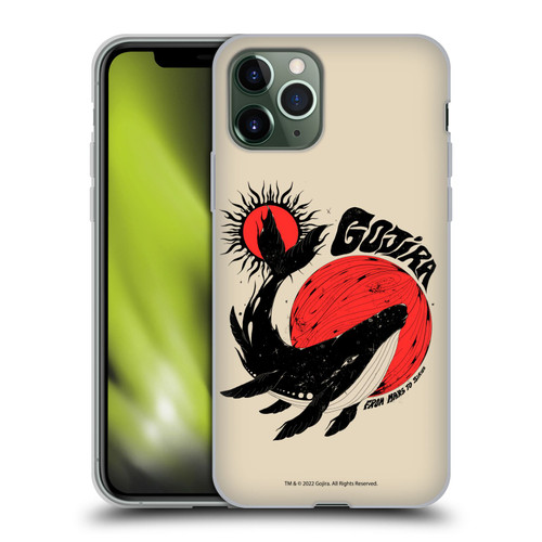 Gojira Graphics Whale Sun Moon Soft Gel Case for Apple iPhone 11 Pro
