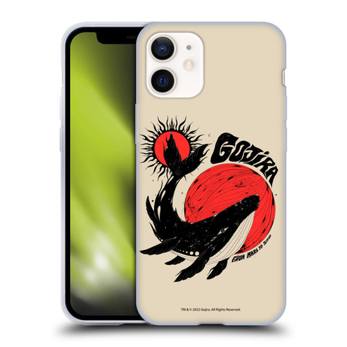 Gojira Graphics Whale Sun Moon Soft Gel Case for Apple iPhone 12 Mini