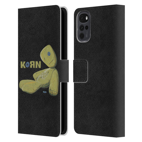 Korn Graphics Issues Doll Leather Book Wallet Case Cover For Motorola Moto G22