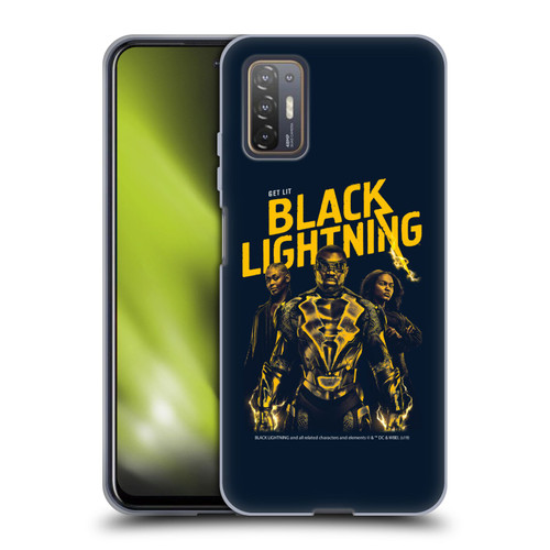 Black Lightning Key Art Get Lit Soft Gel Case for HTC Desire 21 Pro 5G