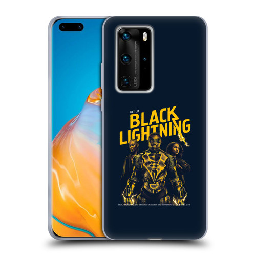 Black Lightning Key Art Get Lit Soft Gel Case for Huawei P40 Pro / P40 Pro Plus 5G