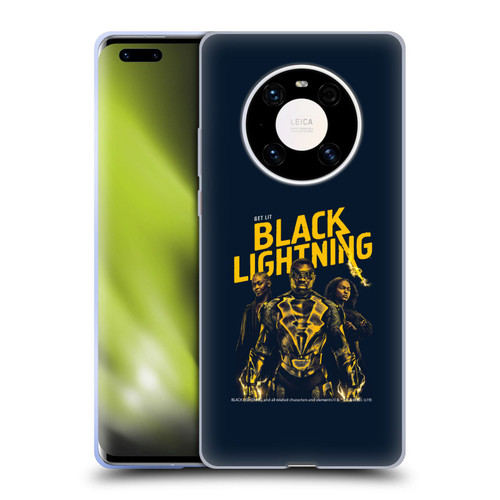 Black Lightning Key Art Get Lit Soft Gel Case for Huawei Mate 40 Pro 5G