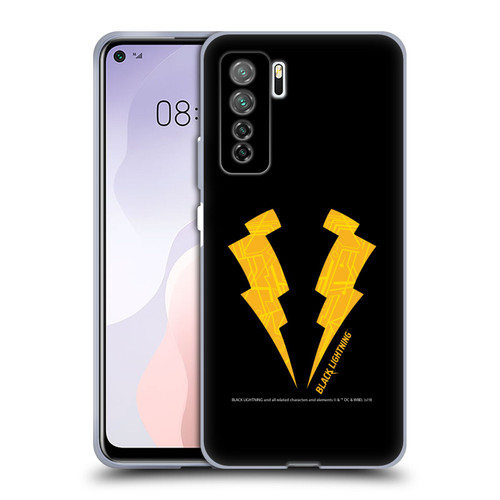 Black Lightning Key Art Logo Soft Gel Case for Huawei Nova 7 SE/P40 Lite 5G