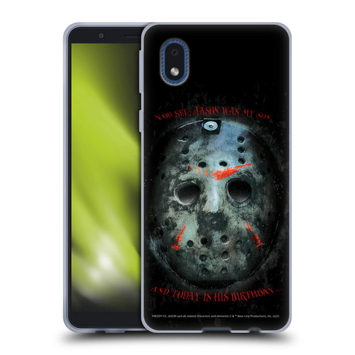 Freddy VS. Jason Graphics Jason's Birthday Soft Gel Case for Samsung Galaxy A01 Core (2020)