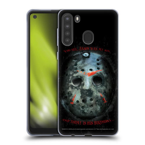 Freddy VS. Jason Graphics Jason's Birthday Soft Gel Case for Samsung Galaxy A21 (2020)