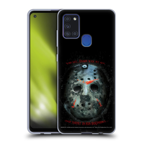 Freddy VS. Jason Graphics Jason's Birthday Soft Gel Case for Samsung Galaxy A21s (2020)