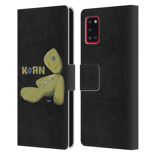 Korn Graphics Issues Doll Leather Book Wallet Case Cover For Samsung Galaxy A31 (2020)