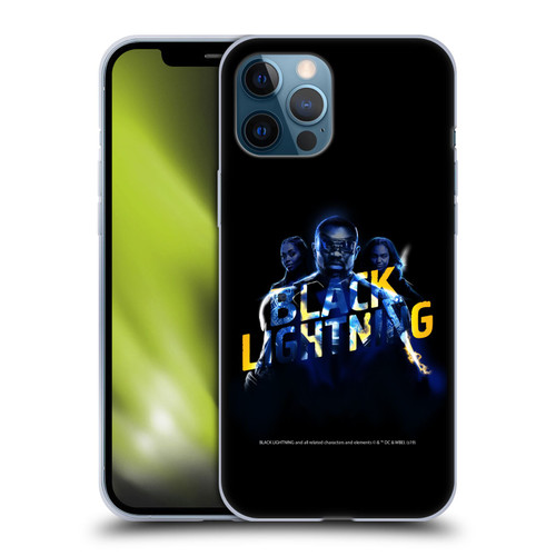 Black Lightning Key Art Group Soft Gel Case for Apple iPhone 12 Pro Max