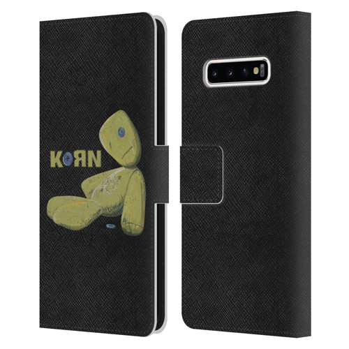 Korn Graphics Issues Doll Leather Book Wallet Case Cover For Samsung Galaxy S10+ / S10 Plus