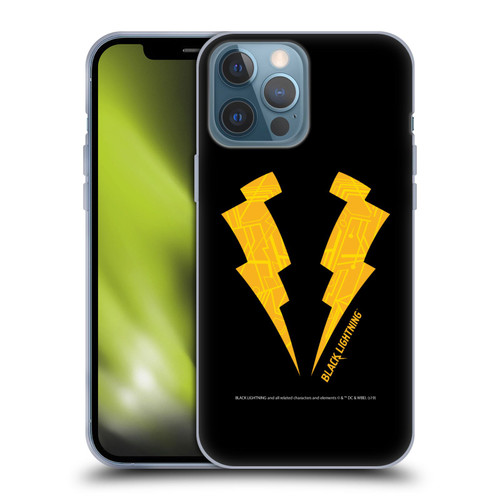 Black Lightning Key Art Logo Soft Gel Case for Apple iPhone 13 Pro Max