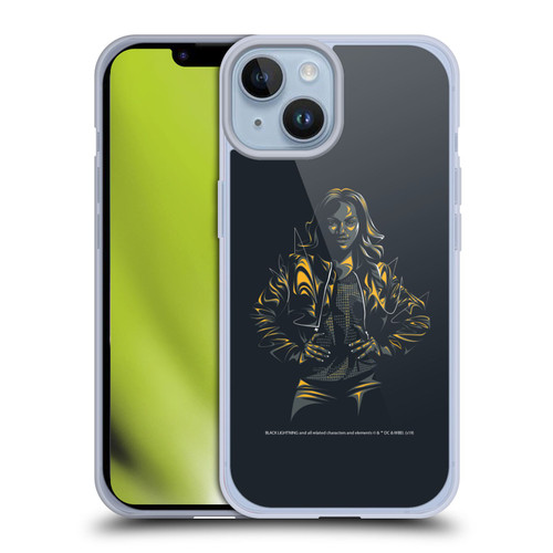 Black Lightning Key Art Jennifer Pierce Soft Gel Case for Apple iPhone 14