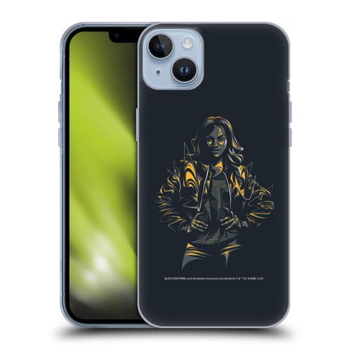 Black Lightning Key Art Jennifer Pierce Soft Gel Case for Apple iPhone 14 Plus