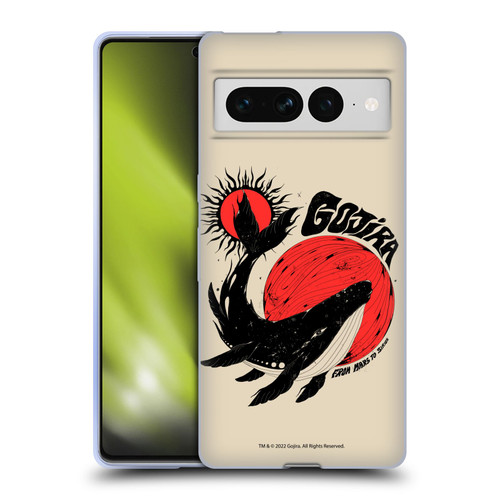 Gojira Graphics Whale Sun Moon Soft Gel Case for Google Pixel 7 Pro