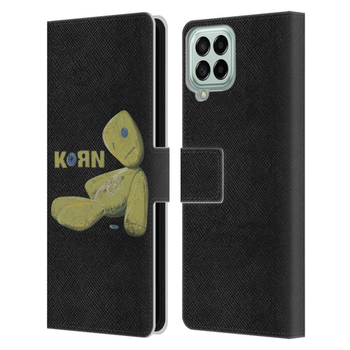 Korn Graphics Issues Doll Leather Book Wallet Case Cover For Samsung Galaxy M53 (2022)