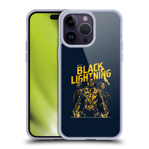 Black Lightning Key Art Get Lit Soft Gel Case for Apple iPhone 14 Pro Max