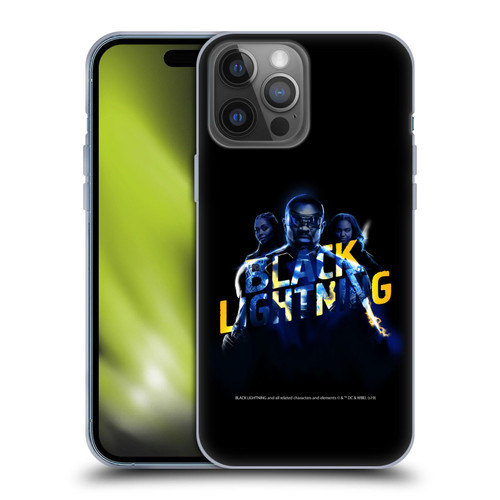 Black Lightning Key Art Group Soft Gel Case for Apple iPhone 14 Pro Max