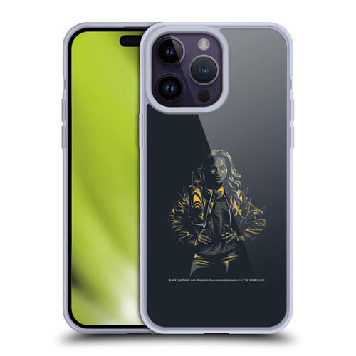 Black Lightning Key Art Jennifer Pierce Soft Gel Case for Apple iPhone 14 Pro Max