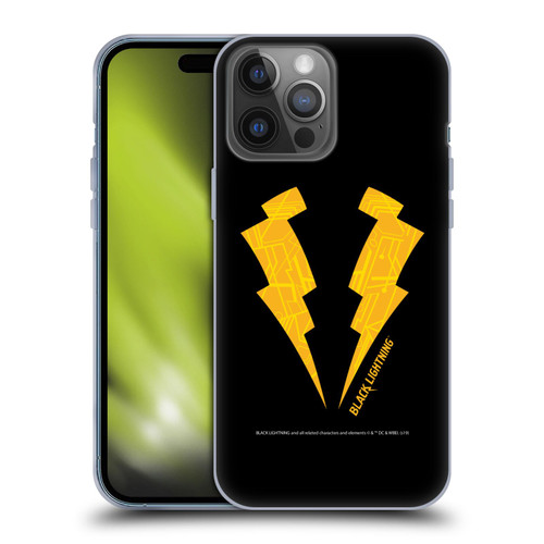 Black Lightning Key Art Logo Soft Gel Case for Apple iPhone 14 Pro Max