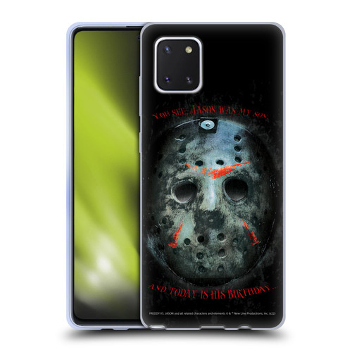 Freddy VS. Jason Graphics Jason's Birthday Soft Gel Case for Samsung Galaxy Note10 Lite