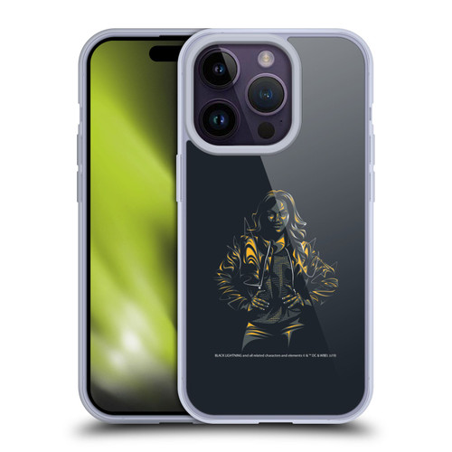 Black Lightning Key Art Jennifer Pierce Soft Gel Case for Apple iPhone 14 Pro