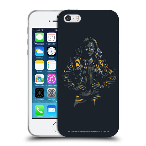Black Lightning Key Art Jennifer Pierce Soft Gel Case for Apple iPhone 5 / 5s / iPhone SE 2016