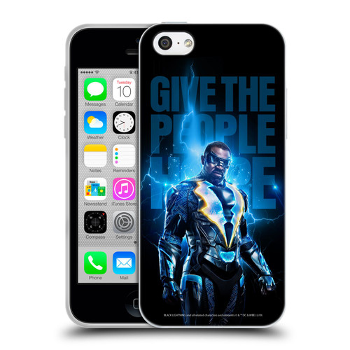 Black Lightning Key Art Give The People Hope Soft Gel Case for Apple iPhone 5c