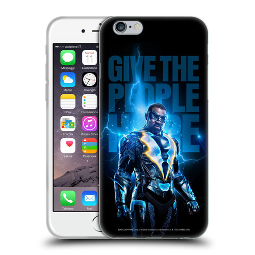 Black Lightning Key Art Give The People Hope Soft Gel Case for Apple iPhone 6 / iPhone 6s