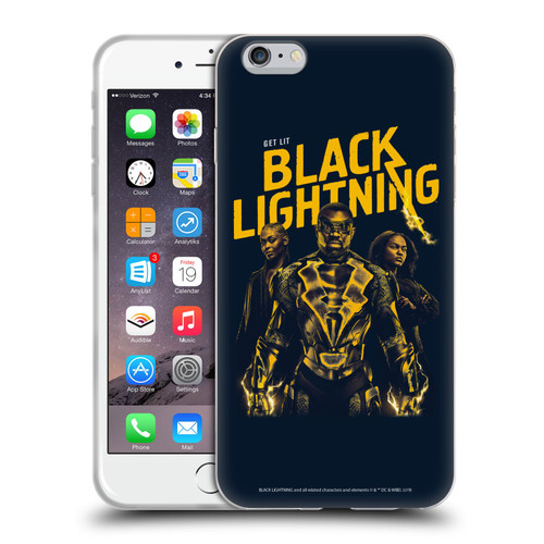 Black Lightning Key Art Get Lit Soft Gel Case for Apple iPhone 6 Plus / iPhone 6s Plus