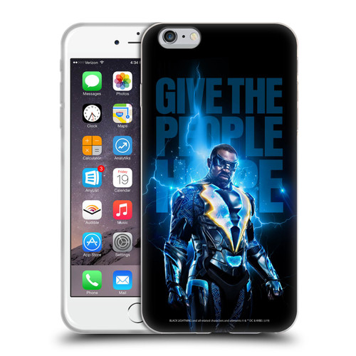 Black Lightning Key Art Give The People Hope Soft Gel Case for Apple iPhone 6 Plus / iPhone 6s Plus