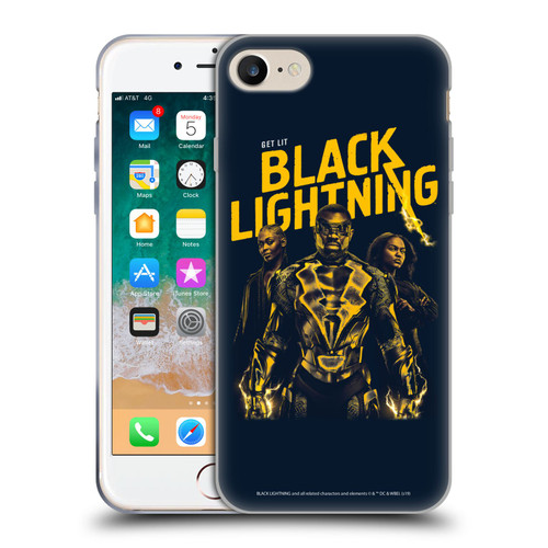 Black Lightning Key Art Get Lit Soft Gel Case for Apple iPhone 7 / 8 / SE 2020 & 2022