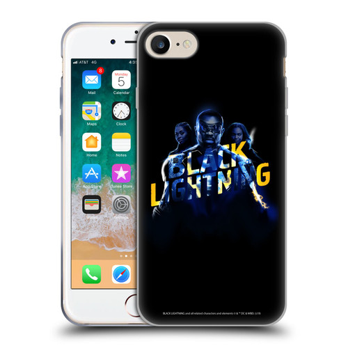 Black Lightning Key Art Group Soft Gel Case for Apple iPhone 7 / 8 / SE 2020 & 2022
