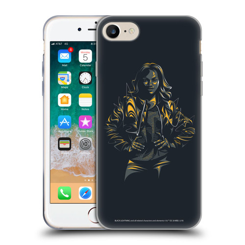 Black Lightning Key Art Jennifer Pierce Soft Gel Case for Apple iPhone 7 / 8 / SE 2020 & 2022