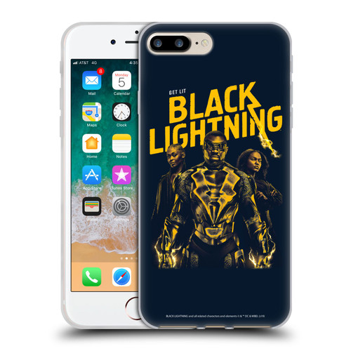 Black Lightning Key Art Get Lit Soft Gel Case for Apple iPhone 7 Plus / iPhone 8 Plus