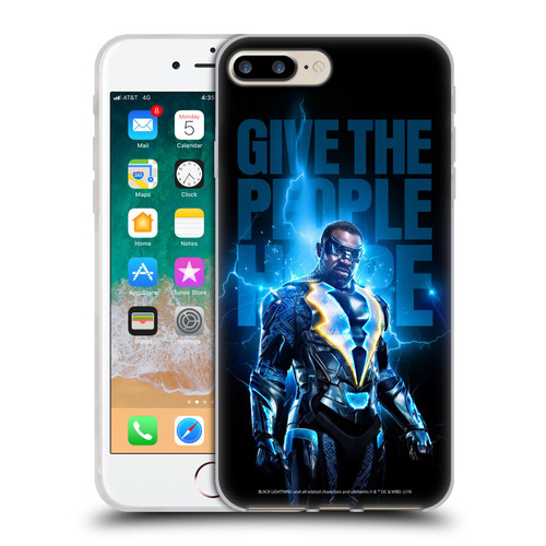 Black Lightning Key Art Give The People Hope Soft Gel Case for Apple iPhone 7 Plus / iPhone 8 Plus