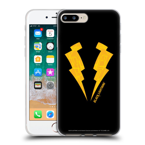 Black Lightning Key Art Logo Soft Gel Case for Apple iPhone 7 Plus / iPhone 8 Plus