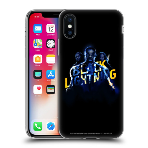 Black Lightning Key Art Group Soft Gel Case for Apple iPhone X / iPhone XS